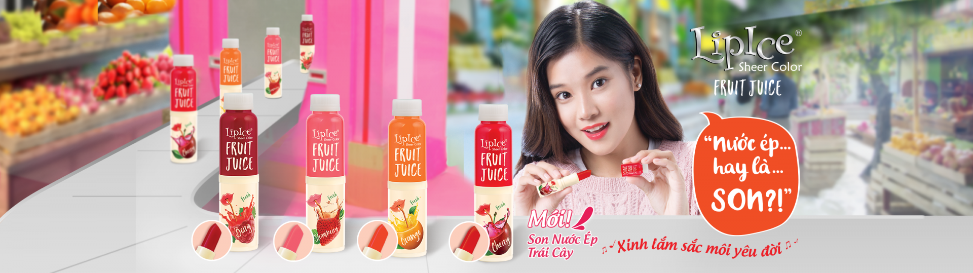 Banner Lip Ice Fruit Juice